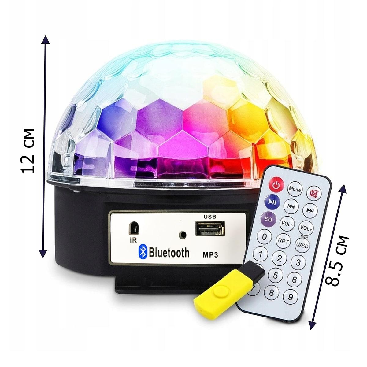 Диско-шар светодиодный MP3 Magic Ball Light 9 режимов led-подсветки с динамиком и блютузом - фото 2 - id-p96211132