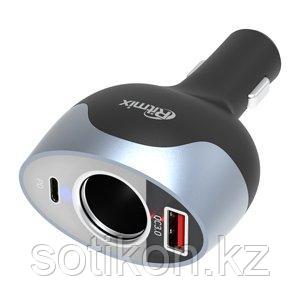 Зарядное устройство автомобильное Ritmix RM-12XQPD черный, фото 2