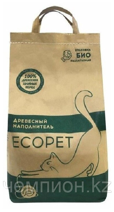 Ecopet, Экопет, древесный наполнитель, уп. 15л