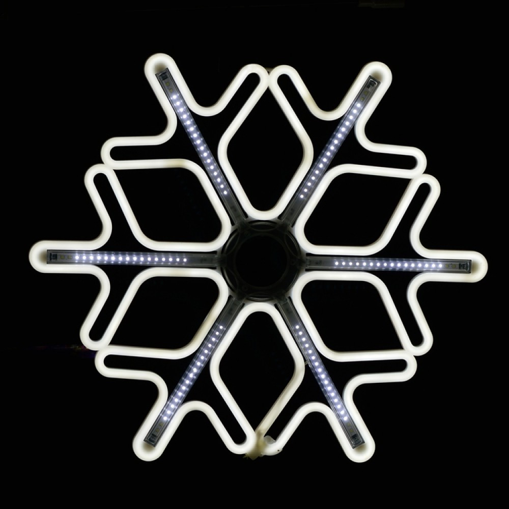 Новогодняя светодиодная фигура "Снежинка" - 60 х 60 см (Флекс -неон) - фото 2 - id-p96228837