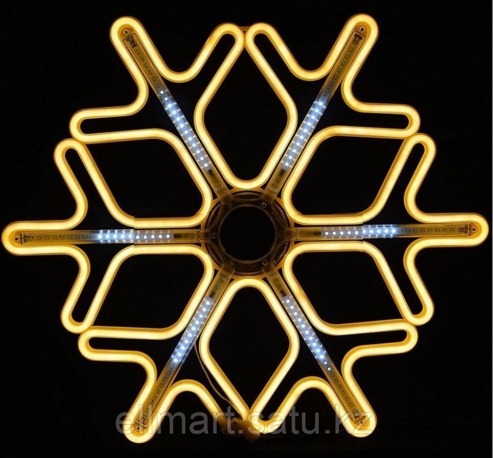 Новогодняя светодиодная фигура "Снежинка" - 60 х 60 см (Флекс -неон) - фото 1 - id-p96228837