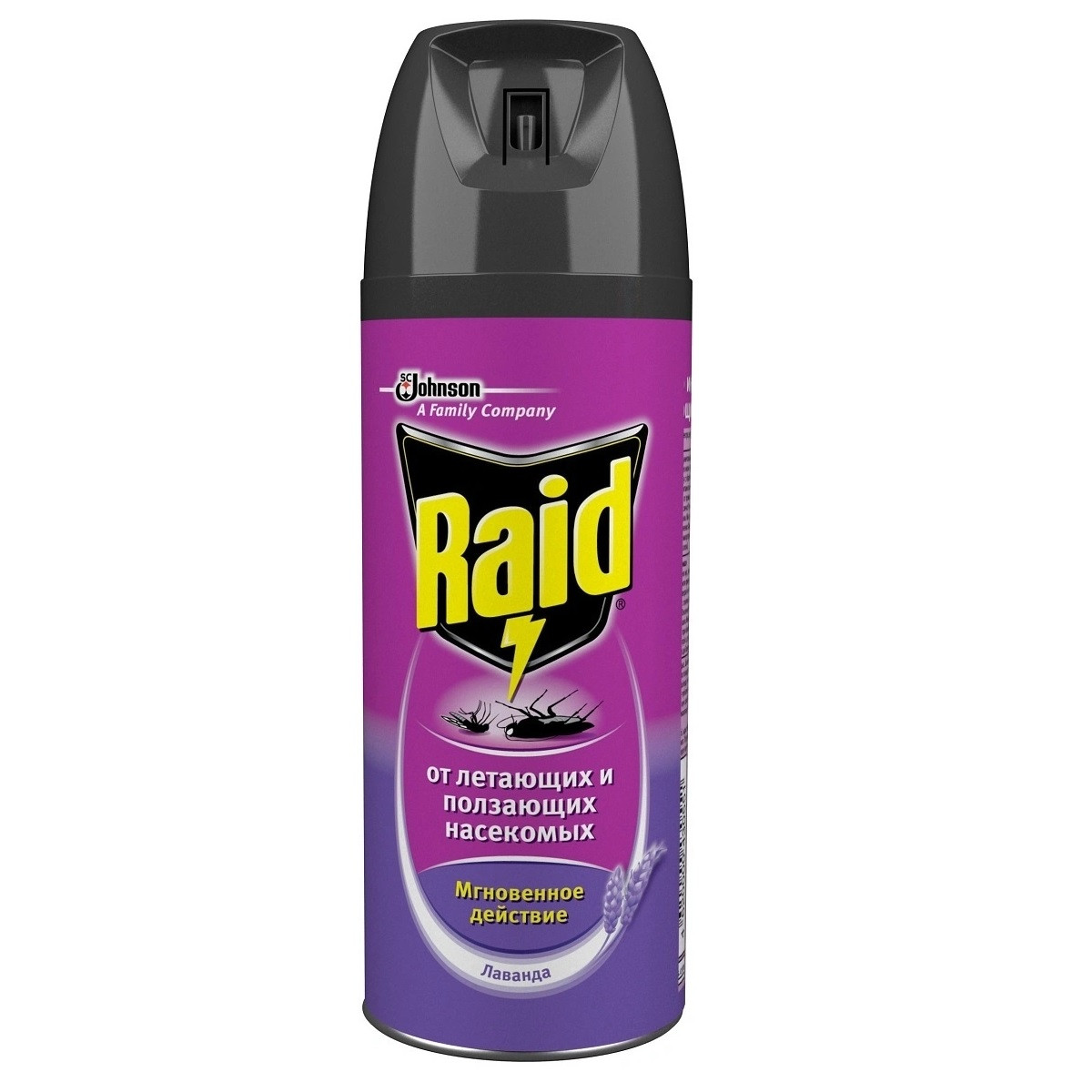 Аэрозоль от ползающих и летающих насекомых Raid, лаванда, 300 мл
