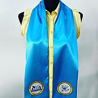 Шарф из атласа с логотипом