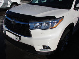 Мухобойка (дефлектор капота) Toyota Highlander 2014+ LOGO