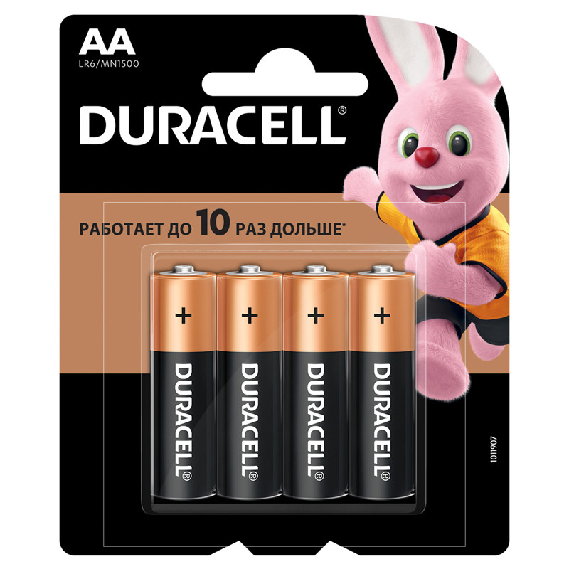 Батарейка Duracell Basic AA (LR06) алкалиновая, 4BL - фото 1 - id-p96243608