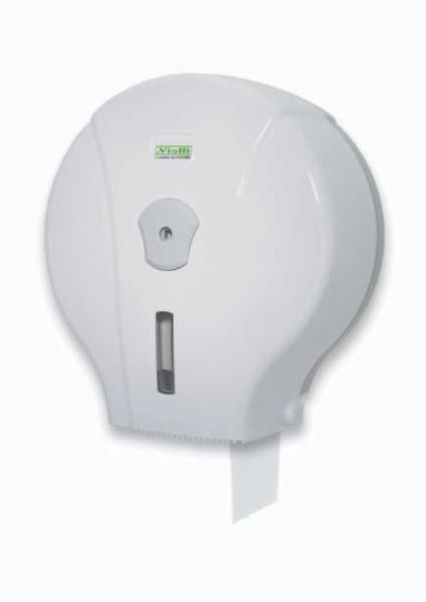 Настенный держатель диспенсер для туалетной бумаги пластиковый белый VIALLI