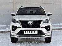 Защита переднего бампера d63 секции-d42 секции Fortuner 2020-н.в