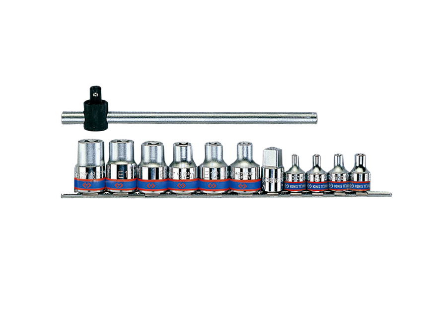 Набор торцевых головок 3/8"+1/2", TORX E4-E20. 12 предметов. King Tony
