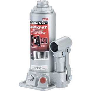 Домкрат гидравлический бутылочный Matrix 3 тонны