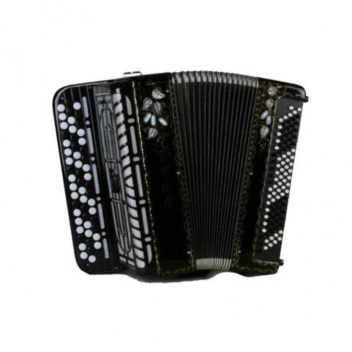 Баян ученический двухголосный "Тула-210", 55х100-II, черный, Тульская Гармонь BN-39-BK, фото 1