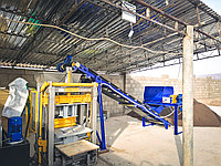 Вибропресс УЛЬТРА для производства мелкоштучной бетонной продукции методом полусухого вибропрессования в городе Томчи, Киргизия.
