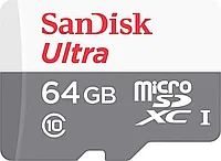 Карта памяти SANDISK 64GB Ultra microSDHC+SD Adapter