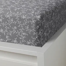 Простыня натяжная КОППАРРАНКА с цветочным орнаментом 160x200 см ИКЕА, IKEA, фото 3