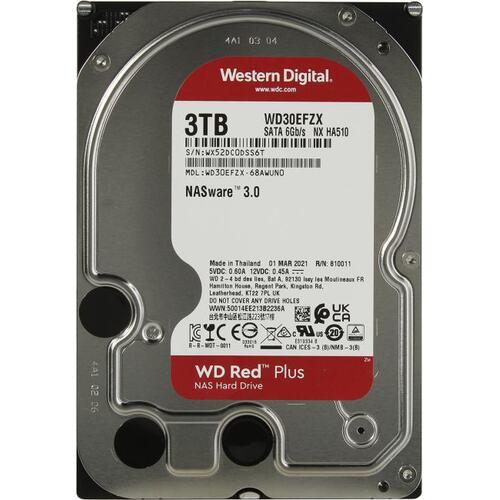 Жесткий диск HDD для NAS систем 3Tb Western Digital RED Plus WD30EFZX
