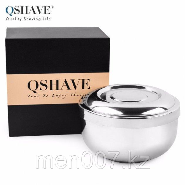 QSHAVE (Чаша металлическая с крышкой  для мыльного раствора)