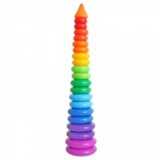 Пирамидка детская с конусом, 20 колец. 85 см., фото 1