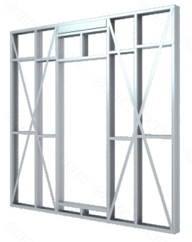 Каркас модуля стенового с дверью (КПС 30.29 – Д9)