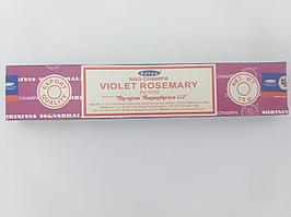 Натуральные благовония Фиалка и Розмарин, Violet Rosemary, 15 гр, Satya