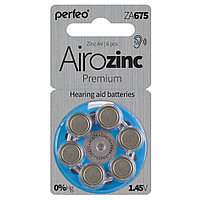 Батарейки для слуховых аппаратов PERFEO Airozinc Premium ZA675 BL-6