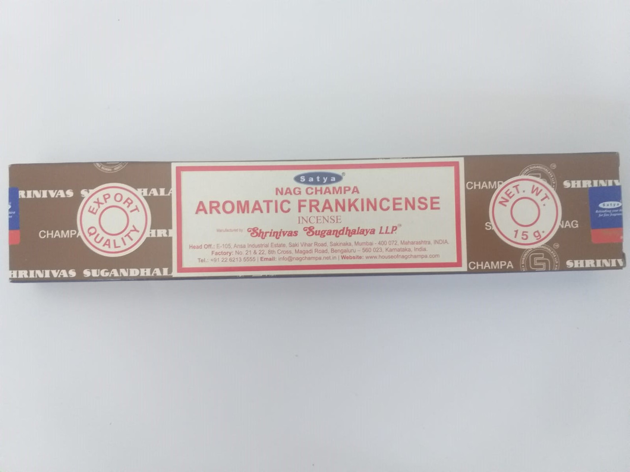 Натуральные благовония Satya Aromatic Frankincense, Ароматный ладан, 15 гр