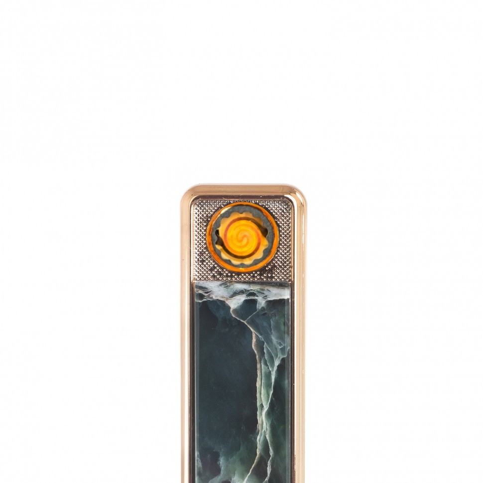 Электронная спиральная зажигалка для сигарет камень офит зарядка от USB - фото 3 - id-p96285982