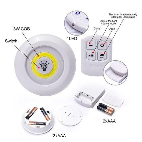 Комплект LED светильников с пультом д/у и таймером LED light with Remote Control Set (1 светильник) - фото 8 - id-p63242108