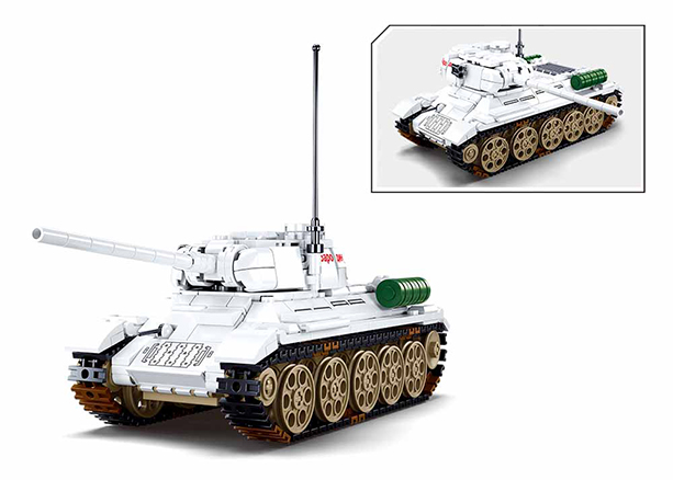 Sluban M38-B0978 Конструктор Будапештская операция, Средний танк T34/85 - фото 5 - id-p96292488