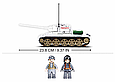 Sluban M38-B0978 Конструктор Будапештская операция, Средний танк T34/85, фото 5