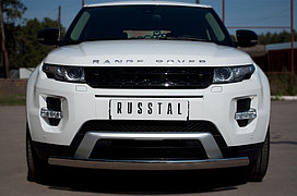Защита переднего бампера 75х42 овал Evoque Dynamic 2011-2015