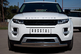 Защита переднего бампера 75х42/75х42 овалы Evoque Dynamic 2011-2015