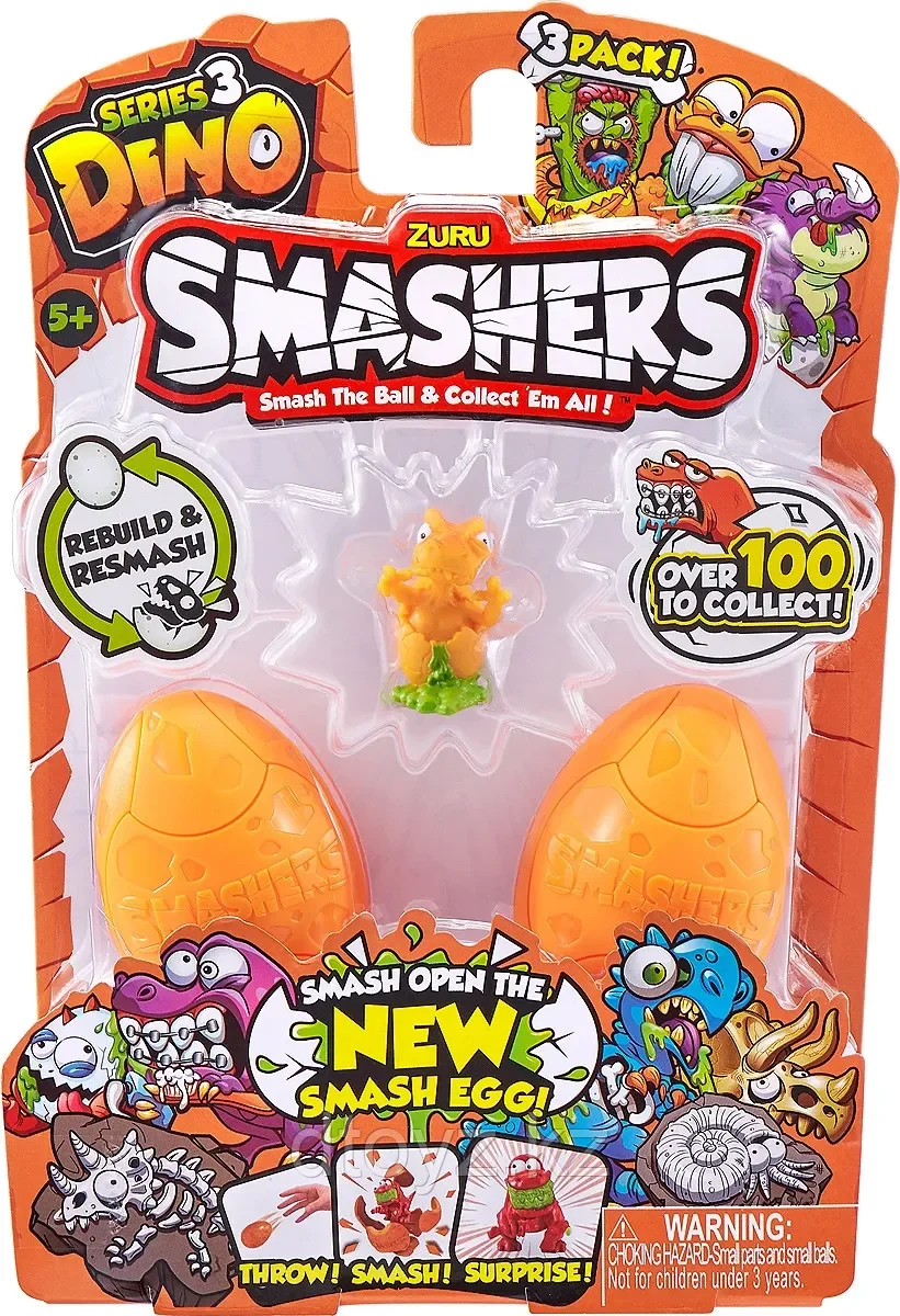 Zuru Smashers Smashers Дино-сюрприз в яйце, 3 шт 7437 - фото 1 - id-p95936755