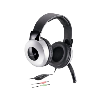 Genius HS-05A Гарнитура, Дуговые, Подключение 3,5 MiniJack, Длина кабеля 1,8 м, Чёрный