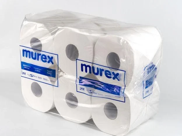Туалетная бумага рулонная Murex Jumbo, 100 метров, 2-х слойная, белая 12шт/упак