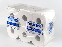 Туалетная бумага рулонная Murex Jumbo, 150 метров, 2-х слойная, белая 12шт/упак
