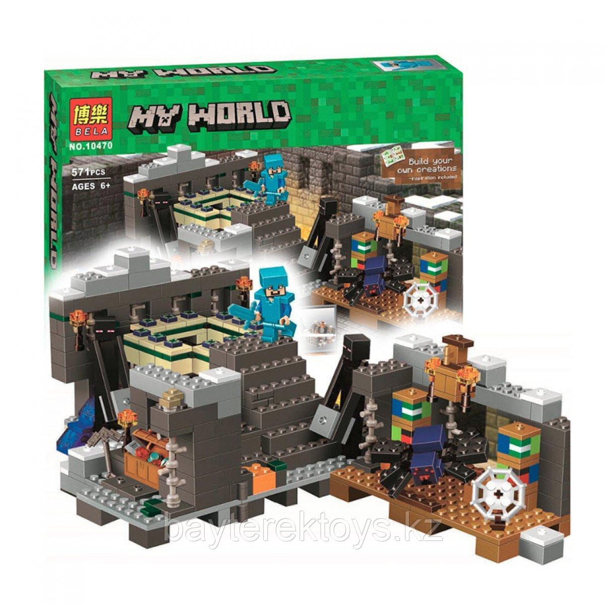 Конструктор Bela My World 10470 Майнкрафт Портал в Край аналог LEGO Minecraft 21124