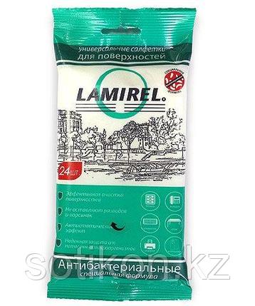 Антибактериальные универсальные чистящие салфетки Lamirel для поверхностей, 24 шт, еврослот, мягкая, фото 2