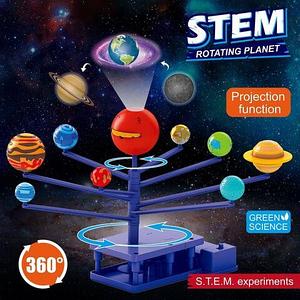 Макет солнечной системы подвижный с проектором космических слайдов STEM Planetarium