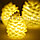 LED свеча Шишка мерцающая 7,5х6 см бежевая большая, фото 6