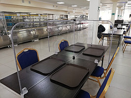 Зонирование обеденных столов в общепитах