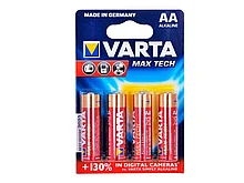 Батарейки VARTA "Max Tech" АА (пальчиковые) 4 шт/упак
