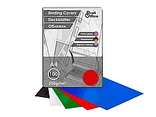 Обложка для переплета Profi Office, А4 картон глянец, 250 гр, красная