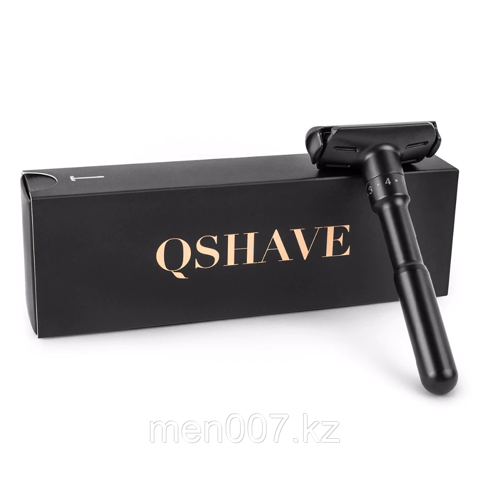 Регулируемая безопасная бритва QSHAVE цвет (матовый черный)