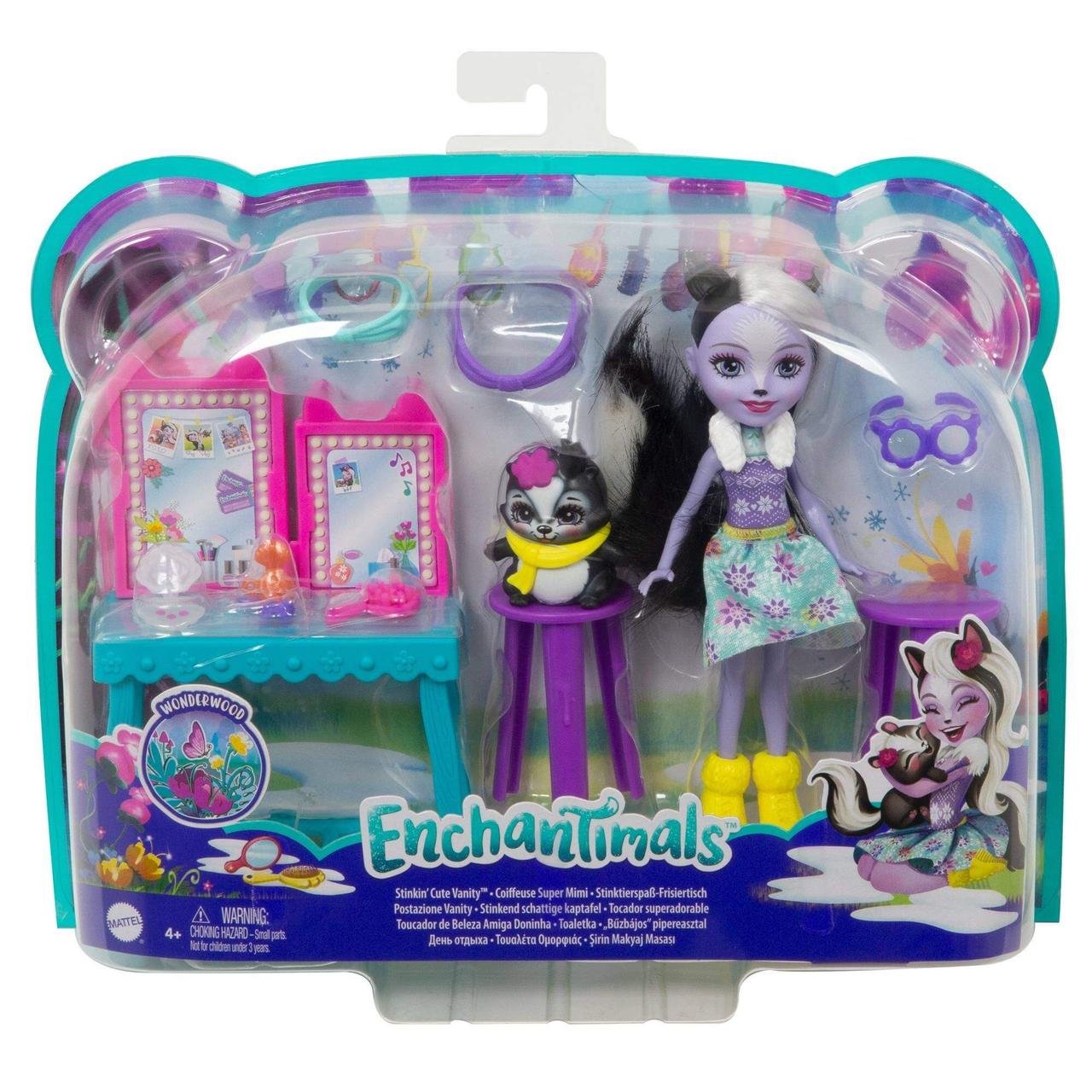 Enchantimals Игровой набор "Туалетный столик Сэйдж Скунси и Кейпер"
