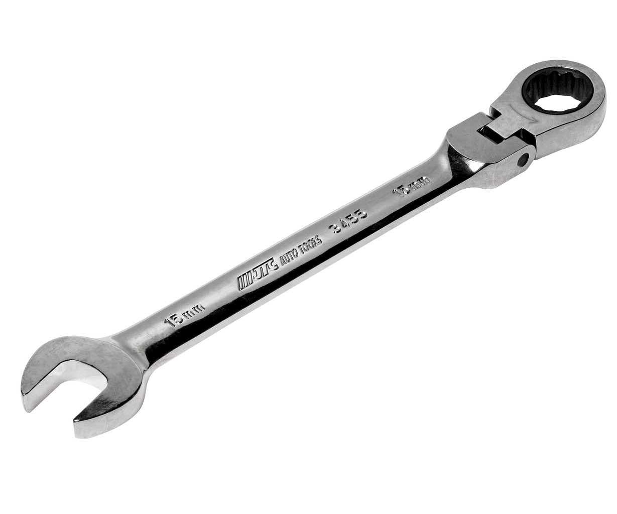 JTC Ключ комбинированный 15х15мм трещоточный шарнирный JTC