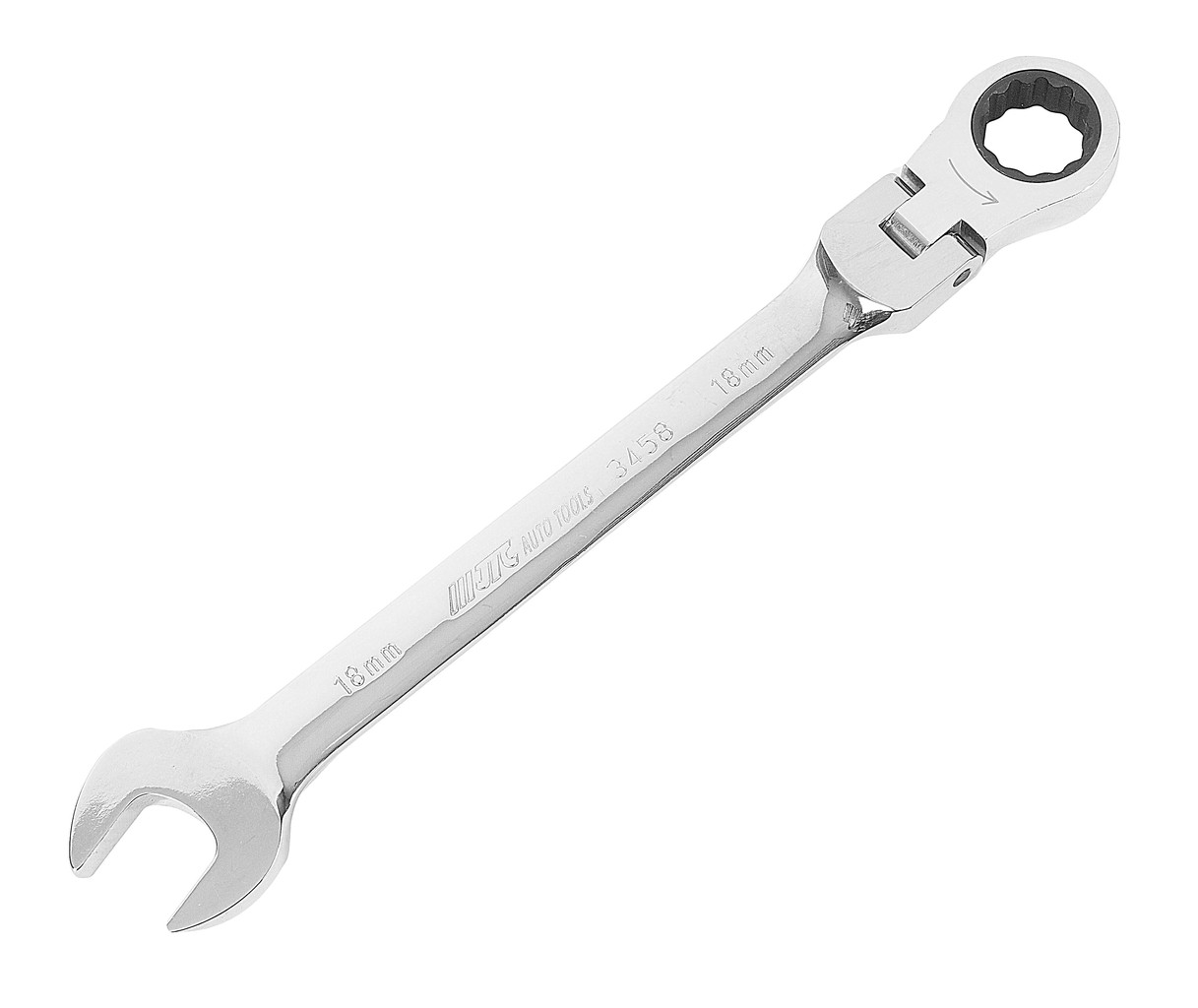 JTC Ключ комбинированный 18х18мм трещоточный шарнирный JTC
