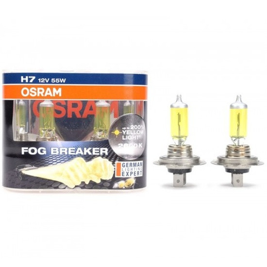 Лампа галогенная OSRAM H7 Fog Breaker 2600K 12V 55W, 2шт