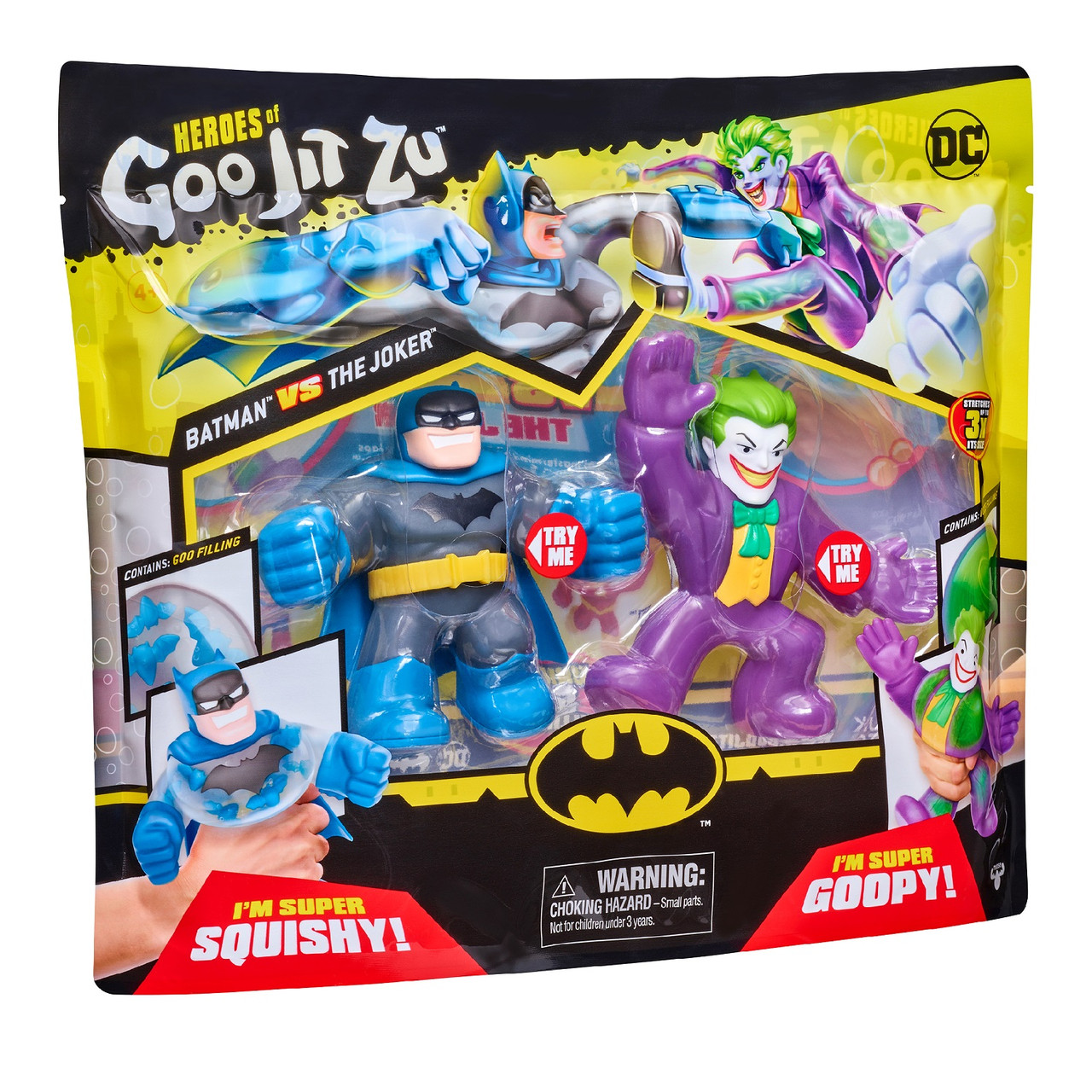 Гуджитсу Игровой набор тянущихся фигурок Бэтмен и Джокер DC ТМ GooJitZu