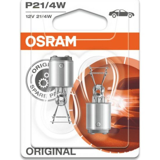 Лампа автомобильная OSRAM P21/4W (BAZ15d) (B 2шт) 12V