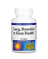 Natural factors Здоровье дыхательных путей (Lung, Bronchial &amp; Sinus Health), 45 таблеток