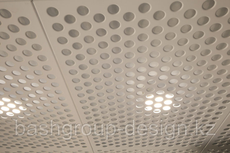 Перфорированные подвесные потолочные панели Wavy+ перфорированный потолок, фото 2